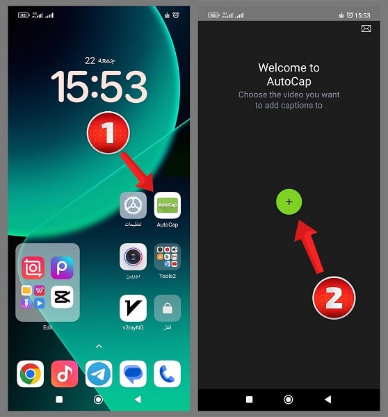 زیرنویس کردن ویدیو در برنامه AutoCap