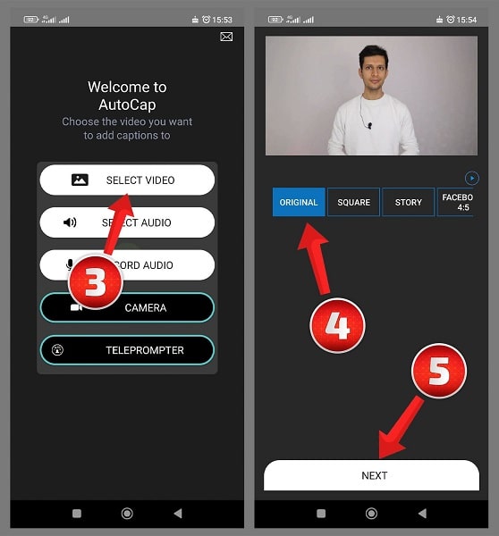 زیرنویس کردن ویدیو در برنامه AutoCap