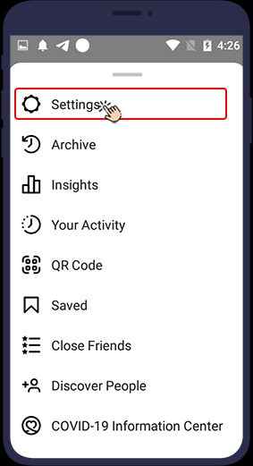 backup گرفتن از حساب اینستاگرام