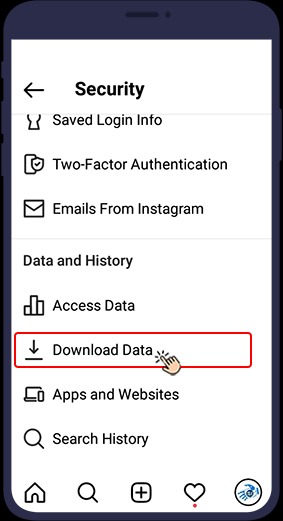 backup گرفتن از حساب اینستاگرام
