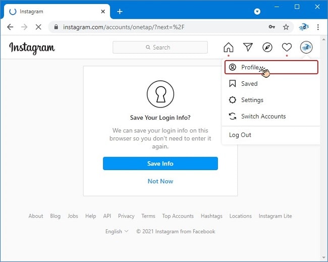 backup گرفتن از حساب اینستاگرام