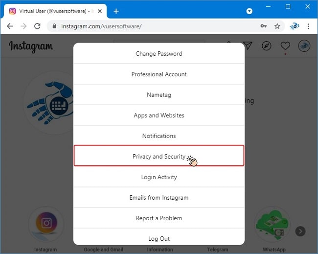 backup گرفتن از حساب اینستاگرام