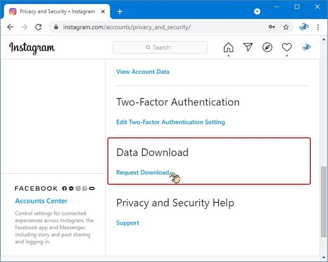 backup گرفتن از حساب اینستاگرام