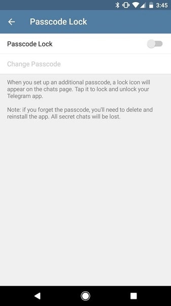 قفل تلگرام با Passcode Lock