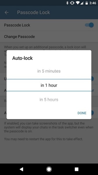 قفل تلگرام با Passcode Lock