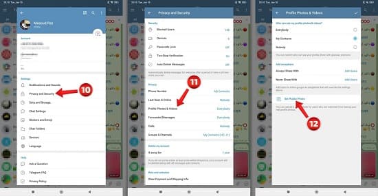 تار کردن عکس در Telegram